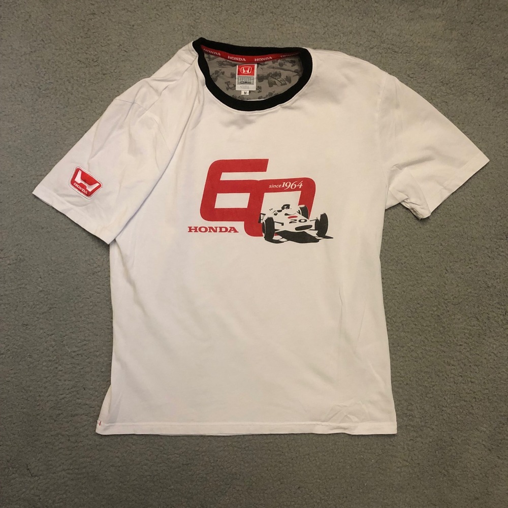 Honda Racing F1 T-Shirt Vtg Style Culture Patrick Calello White Tee Mens M